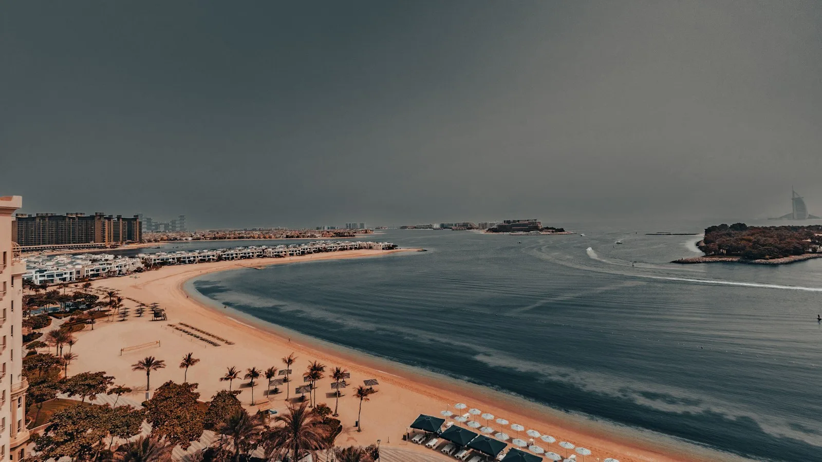 Un point de vue sur la Palm depuis le ciel